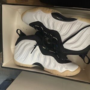 Kids Black and White Sneakers with Tan Soles